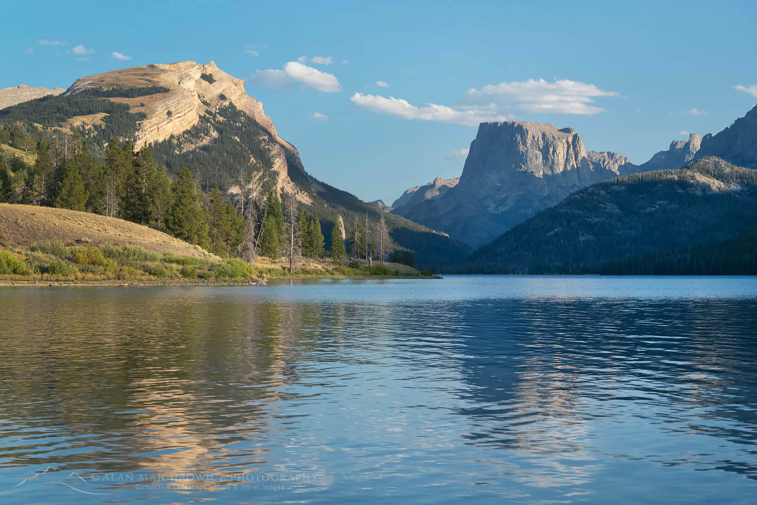 Square Top Mountain seen from Green River Lake Wind River Range Wyoming